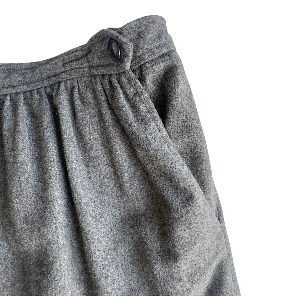 Vintage Evan Picone Charcoal A-Line Skirt